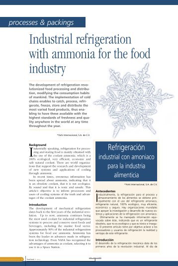 Industrial refrigeration with ammonia for the food ... - Seafood Today