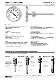 Bimetallic- thermometer Datasheet 34.13