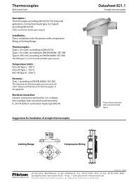 Thermocouples Datasheet 821.1