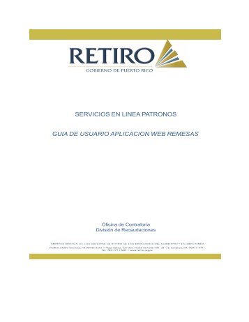 Manual del Usuario de Web Remesas en formato pdf - ASR