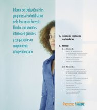 Informe de Evaluación de los programas de ... - Proyecto Hombre