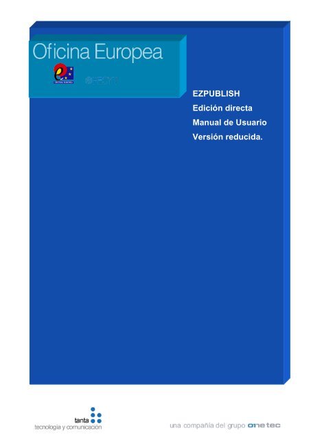 Manual Ezpublish edición directareducido.pdf - Oficina Europea