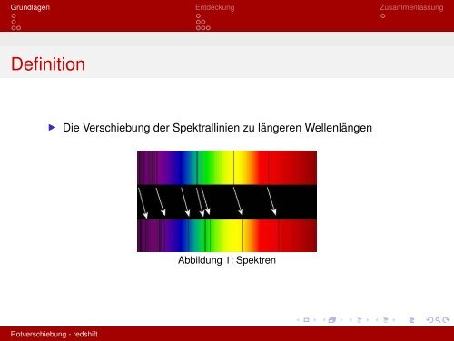 Rotverschiebung - redshift - Universität Bielefeld