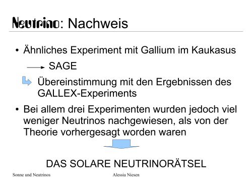 Sonne und Neutrinos - Universität Bielefeld