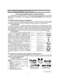 ESTRUCTURAS SEDIMENTARIAS DE ORÍGEN ORGÁNICO