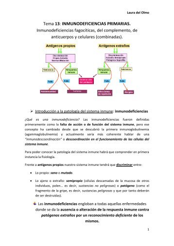 T13. INMUNODEFICIENCIAS PRIMARIAS.pdf - VeoApuntes.com