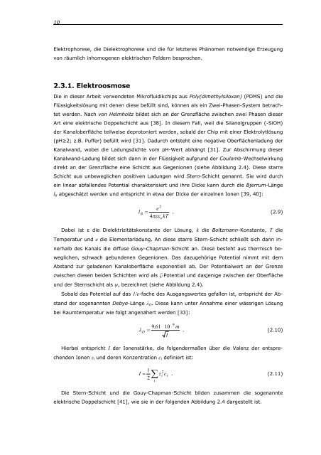 Untersuchung neuartiger Mikrofluidik-Strukturen - Fakultät für Physik ...