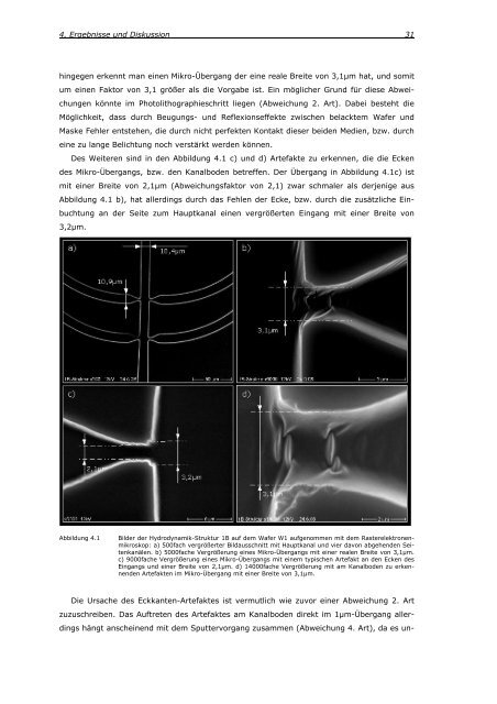 Untersuchung neuartiger Mikrofluidik-Strukturen - Fakultät für Physik ...