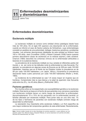 Enfermedades desmielinizantes - Asociación Colombiana de ...