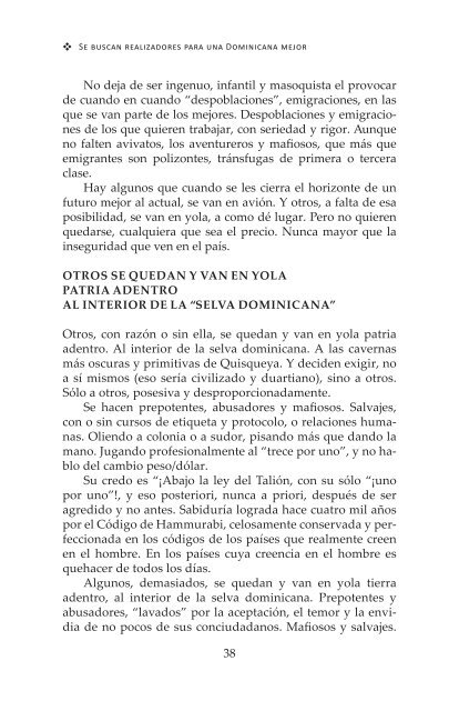 Se buscan realizadores para una Dominicana mejor - Anuario ...