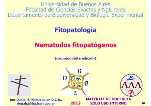 Teórica 10 - Nematodes - Departamento de Biodiversidad y Biología ...