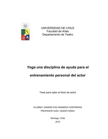 Yoga una disciplina de ayuda para el entrenamiento - Tesis ...
