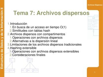 Tema 7: Archivos dispersos