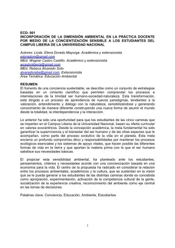 1 ecd- 001 incorporación de la dimensión ... - Mediateca Rimed