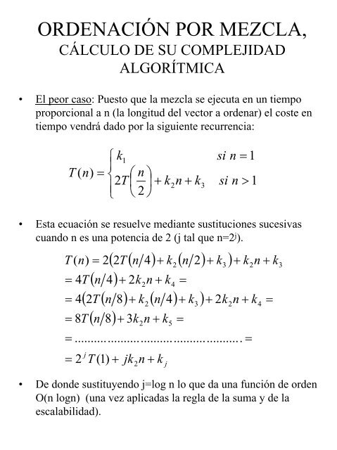 ALGORITMOS DE BÚSQUEDA Y ORDENACIÓN