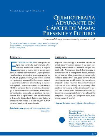 Quimioterapia Adyuvante en Cáncer de Mama: Presente y Futuro