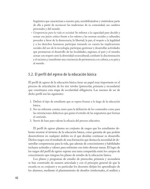 5.2. El perfil del egreso de la educación básica - Santillana