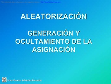 Aleatorización: generación y ocultamiento de la asignación