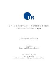 UNIVERSITÄT REGENSBURG Solar- und Brennstoffzelle - Physik ...