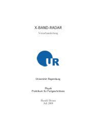 X-BAND-RADAR - Physik - Universität Regensburg