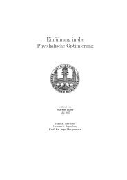 Physikalische Optimierung - Physik - Universität Regensburg
