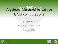 Algebraic Multigrid in Lattice QCD computations - Physik