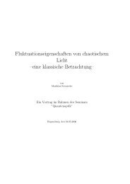 Statistische Eigenschaften von klassischem Licht - Physik