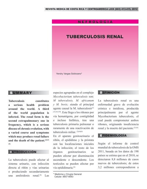 TUBERCULOSIS RENAL - Binasss