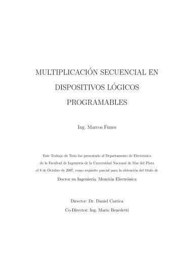 Multiplicación Secuencial en Dispositivos Lógicos Programables