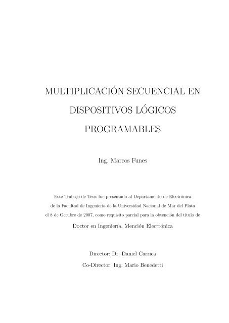 Multiplicación Secuencial en Dispositivos Lógicos Programables