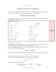 Problemas geométricos y algebraicos Reglas de los exponentes