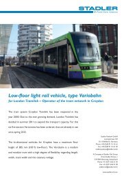 Low-floor light rail vehicle, type Variobahn for London ... - Stadler