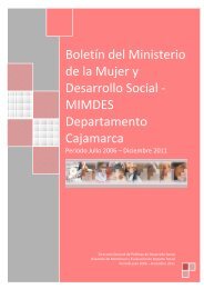 Boletín Cajamarca - Ministerio de la Mujer y Poblaciones Vulnerables
