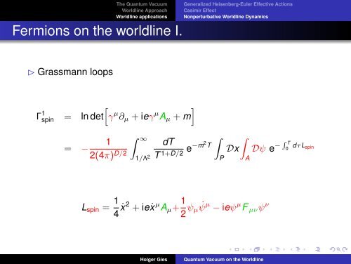 Quantum Vacuum on the Worldline