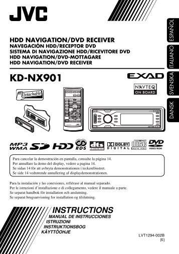 Panel de control — KD-NX901