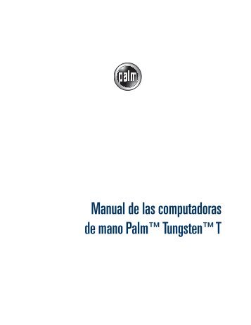 Manual de las computadoras de mano Palm Tungsten T