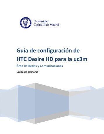 Guía de configuración de HTC Desire HD para la uc3m - ASyC