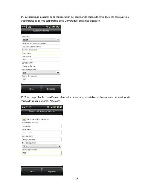 Guía de configuración de HTC Desire HD para la uc3m - ASyC