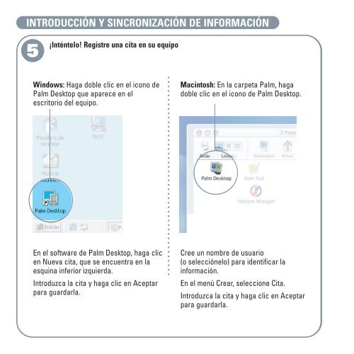 Información importante Computadora de mano Palm Tungsten C