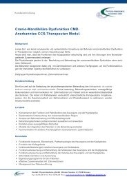 Cranio-Mandibuläre Dysfunktion (CMD) - Physio-Akademie