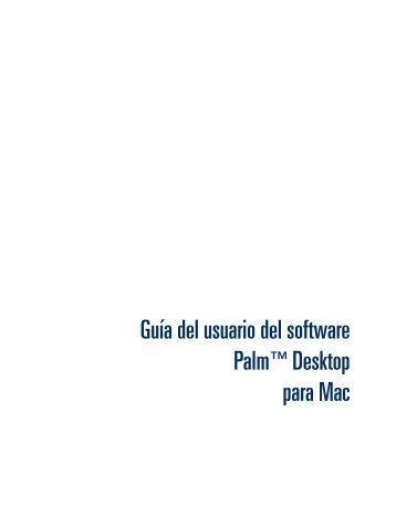 Palm Desktop Software for Mac User's Guide (Spanish)