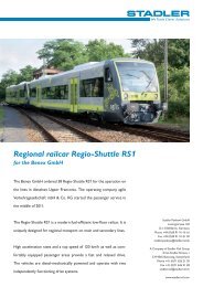 Regional railcar Regio-Shuttle RS1 for the Benex Gmbh - Stadler