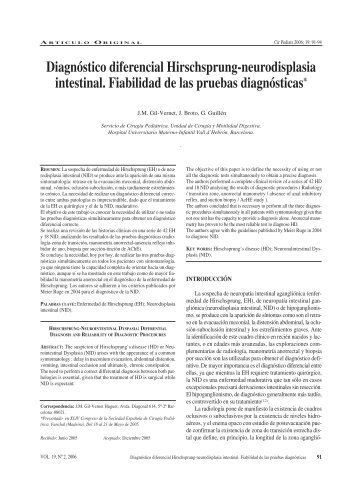 Diagnóstico diferencial Hirschsprung-neurodisplasia intestinal ...