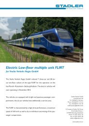 Electric Low-floor multiple unit FLIRT for Veolia Verkehr ... - Stadler