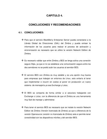 CAPITULO 4. CONCLUCIONES Y RECOMENDACIONES