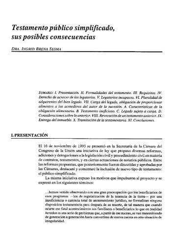 Testamento público simplificado, sus posibles consecuencias