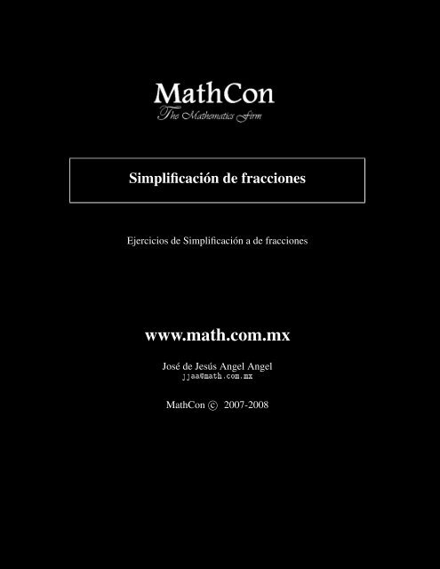 Ejercicios resueltos sobre simplificación de ... - Math.com.mx