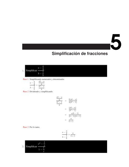 Ejercicios resueltos sobre simplificación de ... - Math.com.mx