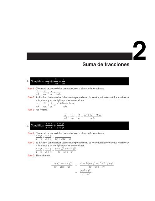 Ejercicios resueltos sobre simplificación de ... - Math.com.mx