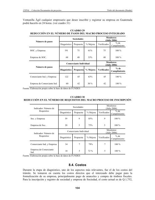 Simplificación de trámites para la creación de empresas - Fundes